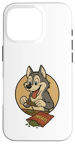 Sibirischer Husky Leckerbissen Rolling Vintage Cartoon Stil Husky Hülle für iPhone 16 Pro von Treat Loving Cartoon Dogs