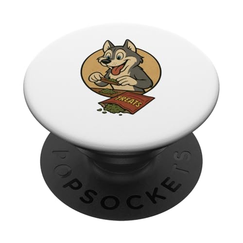 Sibirischer Husky Leckerbissen Rolling Vintage Cartoon Stil Husky PopSockets Klebender PopGrip Sibirischer Husky Leckerbissen Rolling Vintage Cartoon Stil Husky PopSockets Klebender PopGrip von Treat Loving Cartoon Dogs
