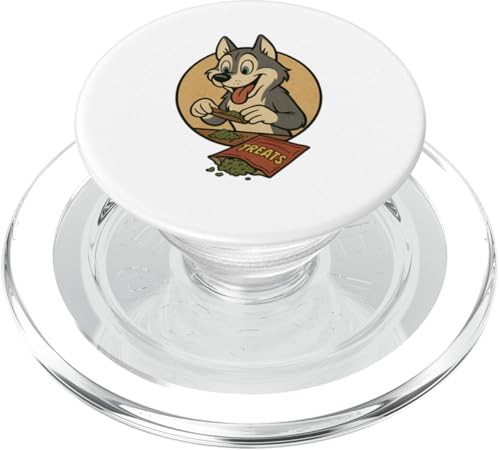 Sibirischer Husky Leckerbissen Rolling Vintage Cartoon Stil Husky PopSockets PopGrip für MagSafe Sibirischer Husky Leckerbissen Rolling Vintage Cartoon Stil Husky PopSockets PopGrip für MagSafe von Treat Loving Cartoon Dogs