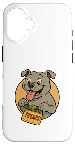 Staffordshire Bullterrier Treats Rolling Vintage Hülle für iPhone 16 Staffordshire Bullterrier Treats Rolling Vintage Hülle für iPhone 16 von Treat Loving Cartoon Dogs