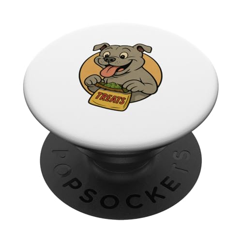 Staffordshire Bullterrier Treats Rolling Vintage PopSockets Klebender PopGrip Staffordshire Bullterrier Treats Rolling Vintage PopSockets Klebender PopGrip von Treat Loving Cartoon Dogs