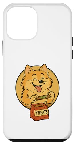Zwergspitz-Leckereien, rollender Vintage-Cartoon-Stil Hülle für iPhone 12 mini von Treat Loving Cartoon Dogs
