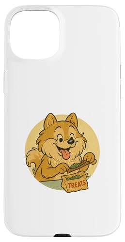 Zwergspitz-Leckereien, rollender Vintage-Cartoon-Stil Hülle für iPhone 15 Plus Zwergspitz-Leckereien, rollender Vintage-Cartoon-Stil Hülle für iPhone 15 Plus von Treat Loving Cartoon Dogs