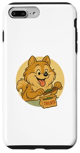 Zwergspitz-Leckereien, rollender Vintage-Cartoon-Stil Hülle für iPhone 7 Plus/8 Plus von Treat Loving Cartoon Dogs