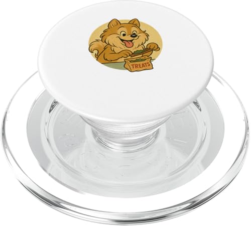 Zwergspitz-Leckereien, rollender Vintage-Cartoon-Stil PopSockets PopGrip für MagSafe Zwergspitz-Leckereien, rollender Vintage-Cartoon-Stil PopSockets PopGrip für MagSafe von Treat Loving Cartoon Dogs