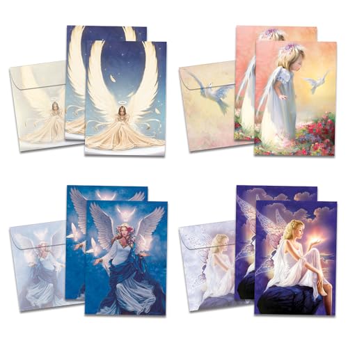 Engel alle Anlass Karten Sortiment, 12,7 x 17,8 cm, 8 Karten und Umschläge Pro Set (ga31441) von Tree-Free Greetings