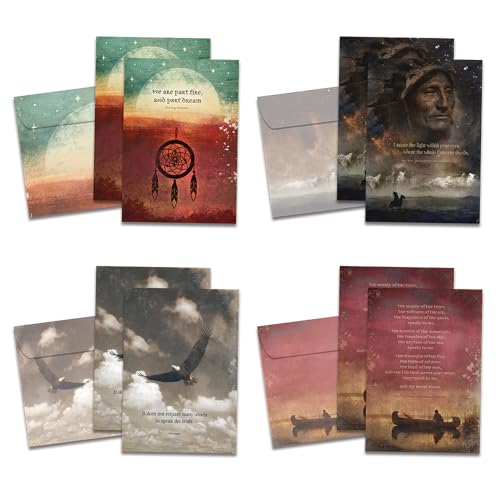 Native American Wisdom alle Anlass Karten Sortiment, 12,7 x 17,8 cm, 8 Karten und Umschläge Pro Set (ga31433) von Tree-Free Greetings
