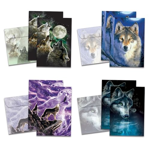 Tree-Free Greetings GA31424 Grußkarten mit drei Wolfen, 12,7 x 17,8 cm, 8 Karten und Umschläge Tree-Free Greetings GA31424 Grußkarten mit drei Wolfen, 12,7 x 17,8 cm, 8 Karten und Umschläge von Tree-Free Greetings
