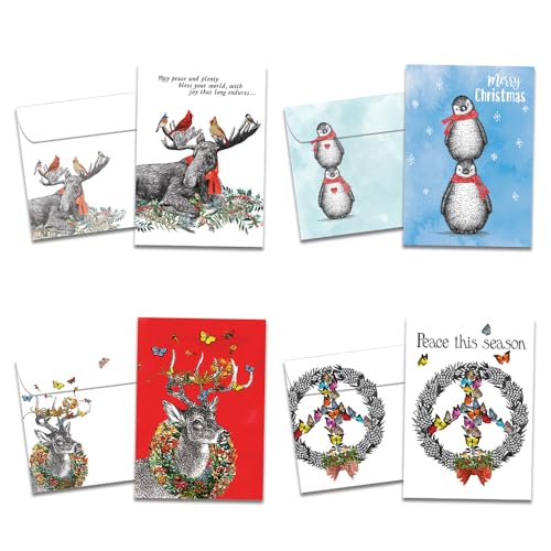Tree-Free Greetings GP54089 Weihnachtskarten-Sortiment mit passenden Umschlägen, hergestellt in den USA, 100% recyceltes Papier, gezeichnet nach Natur, 16 Stück Tree-Free Greetings GP54089 Weihnachtskarten-Sortiment mit passenden Umschlägen, hergestellt in den USA, 100% recyceltes Papier, gezeichnet nach Natur, 16 Stück von Tree-Free Greetings