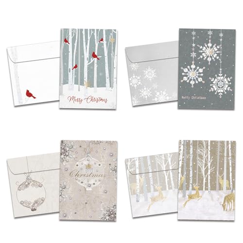 Tree-Free Greetings GP54093 Weihnachtskarten-Sortiment mit passenden Umschlägen, hergestellt in den USA, 100% recyceltes Papier, natürliche Eleganz, 16 Stück Tree-Free Greetings GP54093 Weihnachtskarten-Sortiment mit passenden Umschlägen, hergestellt in den USA, 100% recyceltes Papier, natürliche Eleganz, 16 Stück von Tree-Free Greetings