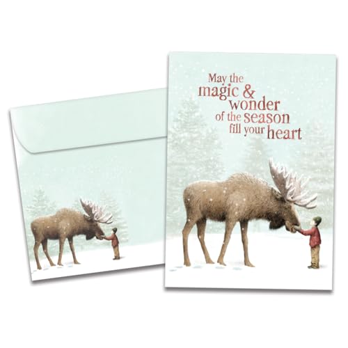 Tree-Free Greetings Grußkarten zur Jahreszeit, kunstvolle Designs, 10 Karten + passende Umschläge, hergestellt in den USA, 100% recyceltes Papier, 12,7 x 17,8 cm, Magie und Wunder (HB93540) von Tree-Free Greetings