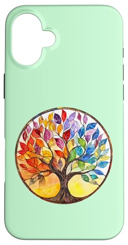 Aquarell-Kunst, Regenbogen-Baum des Lebens, künstlerischer Boho Hülle für iPhone 16 Plus Aquarell-Kunst, Regenbogen-Baum des Lebens, künstlerischer Boho Hülle für iPhone 16 Plus von Tree Roots Collective
