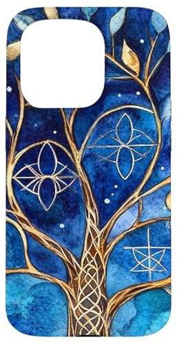 Baum des Lebens Symbol der Wurzeln, blauer Sternenhimmel Hülle für iPhone 15 Pro Baum des Lebens Symbol der Wurzeln, blauer Sternenhimmel Hülle für iPhone 15 Pro von Tree Roots Collective