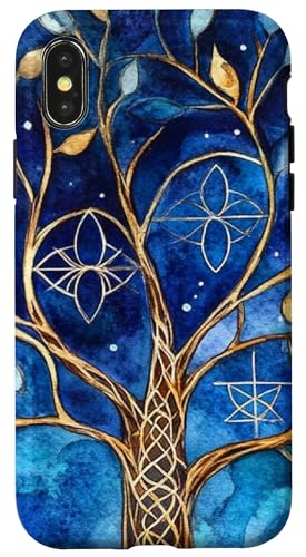 Baum des Lebens Symbol der Wurzeln, blauer Sternenhimmel Hülle für iPhone X/XS Baum des Lebens Symbol der Wurzeln, blauer Sternenhimmel Hülle für iPhone X/XS von Tree Roots Collective