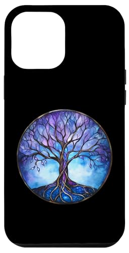 Blaues Baum des Lebens Symbol mit Knotenmuster Hülle für iPhone 12 Pro Max Blaues Baum des Lebens Symbol mit Knotenmuster Hülle für iPhone 12 Pro Max von Tree Roots Collective
