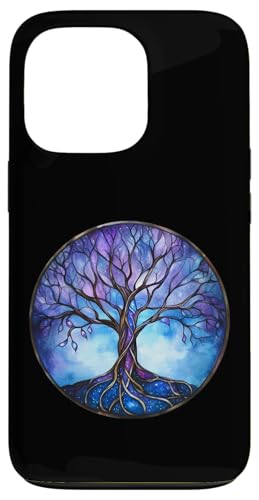 Blaues Baum des Lebens Symbol mit Knotenmuster Hülle für iPhone 13 Pro Blaues Baum des Lebens Symbol mit Knotenmuster Hülle für iPhone 13 Pro von Tree Roots Collective