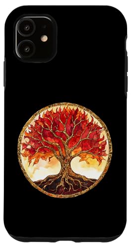 Feuriger Baum des Lebens, lebendige Flamme, Wurzeln Hülle für iPhone 11 Feuriger Baum des Lebens, lebendige Flamme, Wurzeln Hülle für iPhone 11 von Tree Roots Collective