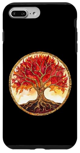 Feuriger Baum des Lebens, lebendige Flamme, Wurzeln Hülle für iPhone 7 Plus/8 Plus von Tree Roots Collective