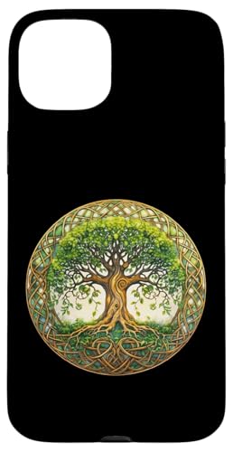 Keltisches Lebensbaum-Symbol mit Knotenmuster Hülle für iPhone 15 Plus Keltisches Lebensbaum-Symbol mit Knotenmuster Hülle für iPhone 15 Plus von Tree Roots Collective