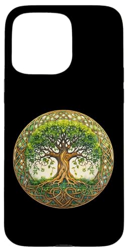 Keltisches Lebensbaum-Symbol mit Knotenmuster Hülle für iPhone 15 Pro Max Keltisches Lebensbaum-Symbol mit Knotenmuster Hülle für iPhone 15 Pro Max von Tree Roots Collective