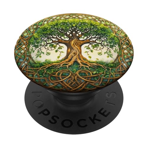 Keltisches Lebensbaum-Symbol mit Knotenmuster PopSockets Klebender PopGrip Keltisches Lebensbaum-Symbol mit Knotenmuster PopSockets Klebender PopGrip von Tree Roots Collective