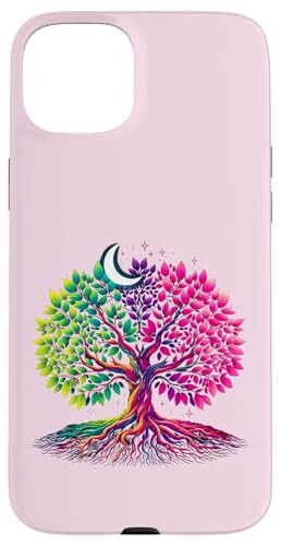Keltisches Lebensbaum-Symbol mit Knotenwerk, Mondphasen Hülle für iPhone 15 Plus Keltisches Lebensbaum-Symbol mit Knotenwerk, Mondphasen Hülle für iPhone 15 Plus von Tree Roots Collective