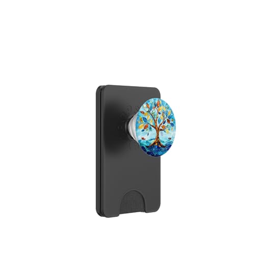 Ozean-Baum-des-Lebens-Mosaik in leuchtenden Farben PopSockets PopWallet für MagSafe Ozean-Baum-des-Lebens-Mosaik in leuchtenden Farben PopSockets PopWallet für MagSafe von Tree Roots Collective