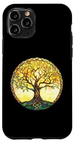 Strahlender keltischer Lebensbaum in Warmgrün Hülle für iPhone 11 Pro Strahlender keltischer Lebensbaum in Warmgrün Hülle für iPhone 11 Pro von Tree Roots Collective