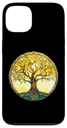Strahlender keltischer Lebensbaum in Warmgrün Hülle für iPhone 13 Strahlender keltischer Lebensbaum in Warmgrün Hülle für iPhone 13 von Tree Roots Collective