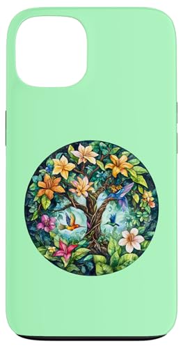 Tropischer Lebensbaum mit Kolibris und Blumen Hülle für iPhone 13 Tropischer Lebensbaum mit Kolibris und Blumen Hülle für iPhone 13 von Tree Roots Collective