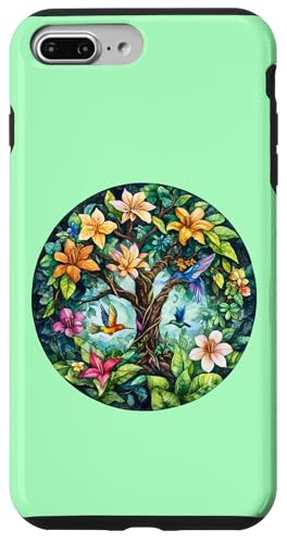 Tropischer Lebensbaum mit Kolibris und Blumen Hülle für iPhone 7 Plus/8 Plus Tropischer Lebensbaum mit Kolibris und Blumen Hülle für iPhone 7 Plus/8 Plus von Tree Roots Collective