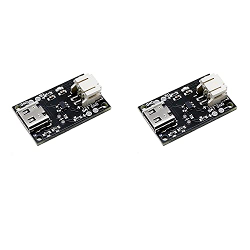 Treedix 2pcs Typ C USB LiPo Akku Ladegerät Board mit Batterieschutz JST Buchse mit LED-Anzeige Laderate Einstellbare Automatische Power-Down Thermische Regulierung Treedix 2pcs Typ C USB LiPo Akku Ladegerät Board mit Batterieschutz JST Buchse mit LED-Anzeige Laderate Einstellbare Automatische Power-Down Thermische Regulierung von Treedix