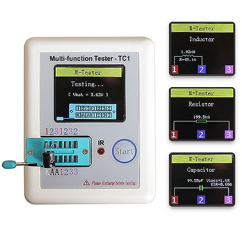Treedix LCR-TC1 Meter Graphic Transistor Tester 1.8 Zoll TFT Graphic Display Widerstand Kapazitätsmesser Multifunktions Tester LCR/NPN/PNP/MOSFET von Treedix