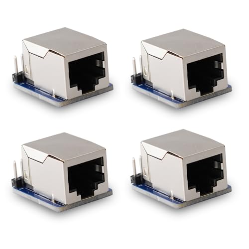 Treedix RJ45-Ethernet-Anschlüsse, RJ45-8-Pin-Anschluss-Breakout-Board-Kits, kompatibel mit Ethernet DMX-512 RS-485 RS-422 RS-232 (4 Sets) von Treedix