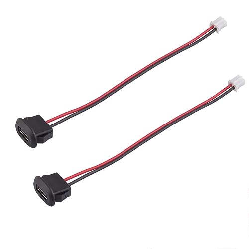 Treedix Typ-C-Port mit JST-PH 2.0 2Pin USB-Kabel Tester Externe Leistung, JST-PH 2.0 Buchse Jack USB Buchse Typ C, dauerhafter Hochleistungsersatz (2 Pcs) von Treedix