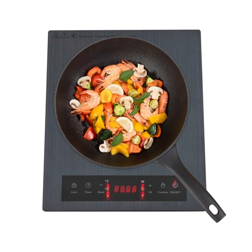 Induktionskochfeld 1 Platte 1800 W Touch-Steuerung Kochplatte, Induktionskochplatte mit Temperatureinstellungen Timer Kindersicherung und Überhitzungsschutz Induktionskochfeld 1 Platte 1800 W Touch-Steuerung Kochplatte, Induktionskochplatte mit Temperatureinstellungen Timer Kindersicherung und Überhitzungsschutz von Treeisland