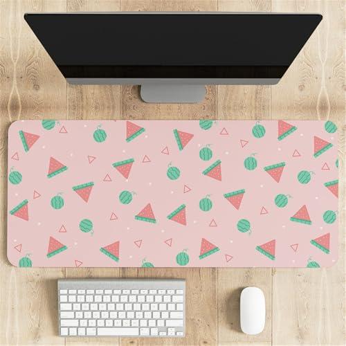Treer 3D Obstdruck Mousepad, Gaming Mauspad mit Vernähte Kanten, Mauspad L/XL/XXL, rutschfeste Gummibasis Mousepad Gaming, Mauspad Groß (Wassermelone,1200x600mm) von Treer