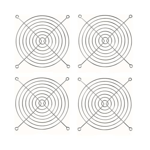 Treer 4-Pack Kühllüftergitter, Hergestellt aus Edelstahl 304, Schutzgitter für Gehäuselüfter CPU Lüfter Frequenzumrichter Router Frequenzwechsler (120mm) von Treer