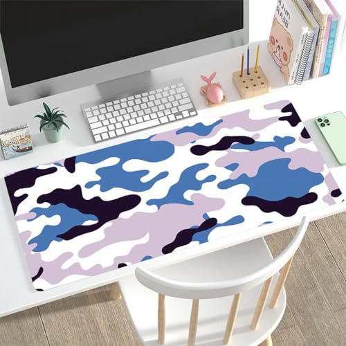 Treer Bunt Gaming Mauspad, Mousepad mit Vernähte Kanten, Mauspad L/XL/XXL, rutschfeste Gummibasis Mousepad Gaming, Mauspad Groß Einfacher Modestil (800x300mm,Buntes B) von Treer