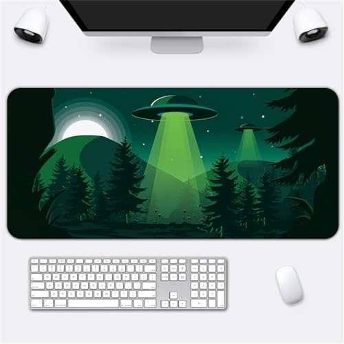 Treer Gaming Mauspad, Mousepad mit Vernähte Kanten, Mauspad L/XL/XXL, rutschfeste Gummibasis Mousepad Gaming, Schlicht und Stilvoll Mauspad Groß (800x300mm,Grün) von Treer