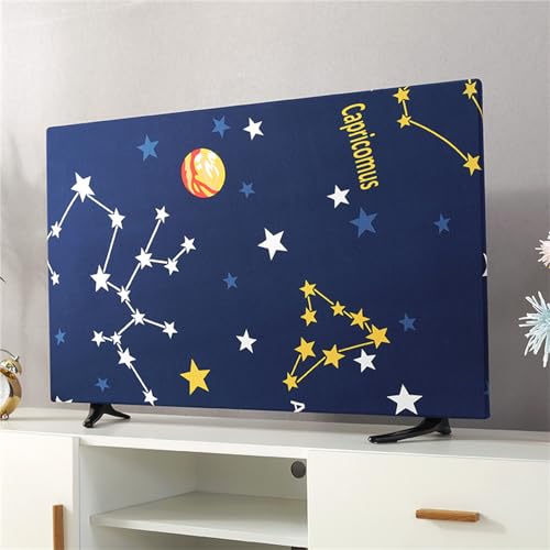Treer TV Abdeckung Staubschutzhülle, Hülle Bezug für Fernsehen Schutzhülle Universal Fernseher Hülle Elastisch Staubschutz für 19-70 Zoll TV/PC-Bildschirme (Sternenhimmel,40 Zoll) von Treer
