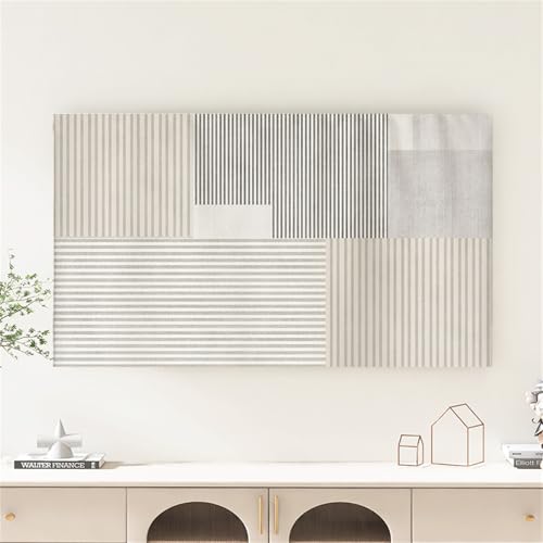 Treer TV Abdeckung Staubschutzhülle, Hülle Bezug für Fernsehen Schutzhülle Universal Fernseher Hülle Elastisch Staubschutz für 22-75 Zoll TV/PC-Bildschirme (43 Zoll,Kaki 7) von Treer