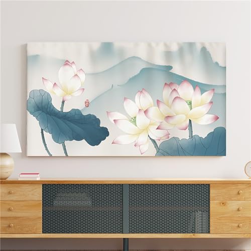 Treer TV Abdeckung Staubschutzhülle, Hülle Bezug für Fernsehen Schutzhülle Universal Fernseher Hülle Elastisch Staubschutz für 22-75 Zoll TV/PC-Bildschirme (Tuschmalerei 5,65 Zoll) von Treer