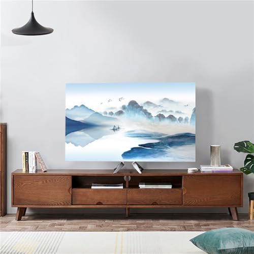 Treer TV Abdeckung Staubschutzhülle, Hülle Bezug für Fernsehen Schutzhülle Universal Fernseher Hülle Elastisch Staubschutz für 32-75 Zoll TV/PC-Bildschirme (Chinesischer Stil 2,47-50 Zoll) von Treer