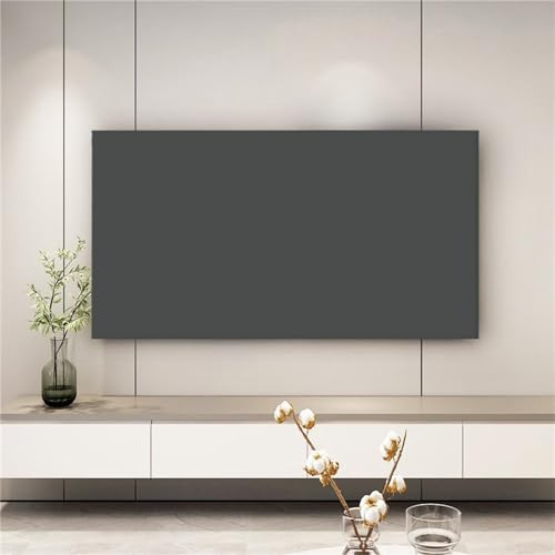Treer TV Abdeckung Staubschutzhülle, Hülle Bezug für Fernsehen Schutzhülle Universal Fernseher Hülle Elastisch Staubschutz für 32-85 Zoll TV Bildschirme (46-50 Zoll,Grau) von Treer