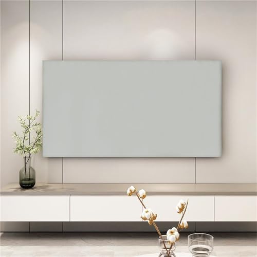 Treer TV Abdeckung Staubschutzhülle, Hülle Bezug für Fernsehen Schutzhülle Universal Fernseher Hülle Elastisch Staubschutz für 32-85 Zoll TV Bildschirme (76-85 Zoll,Silber) von Treer