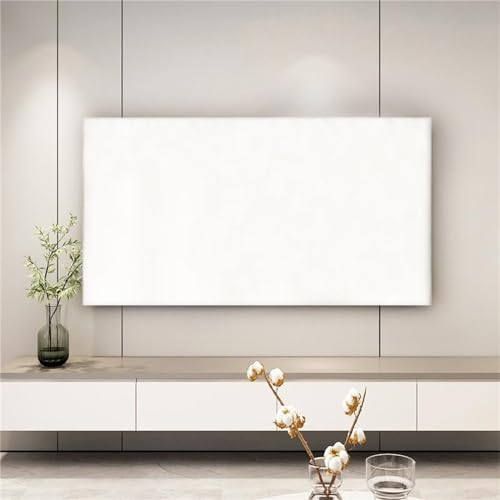 Treer TV Abdeckung Staubschutzhülle, Hülle Bezug für Fernsehen Schutzhülle Universal Fernseher Hülle Elastisch Staubschutz für 32-85 Zoll TV Bildschirme (76-85 Zoll,Weiß) von Treer
