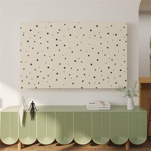 Treer TV Abdeckung Staubschutzhülle, Hülle Bezug für Fernsehen Schutzhülle Universal Fernseher Hülle Elastisch Staubschutz für 42-100 Zoll TV/PC-Bildschirme (100 Zoll,Blaue Sterne) von Treer