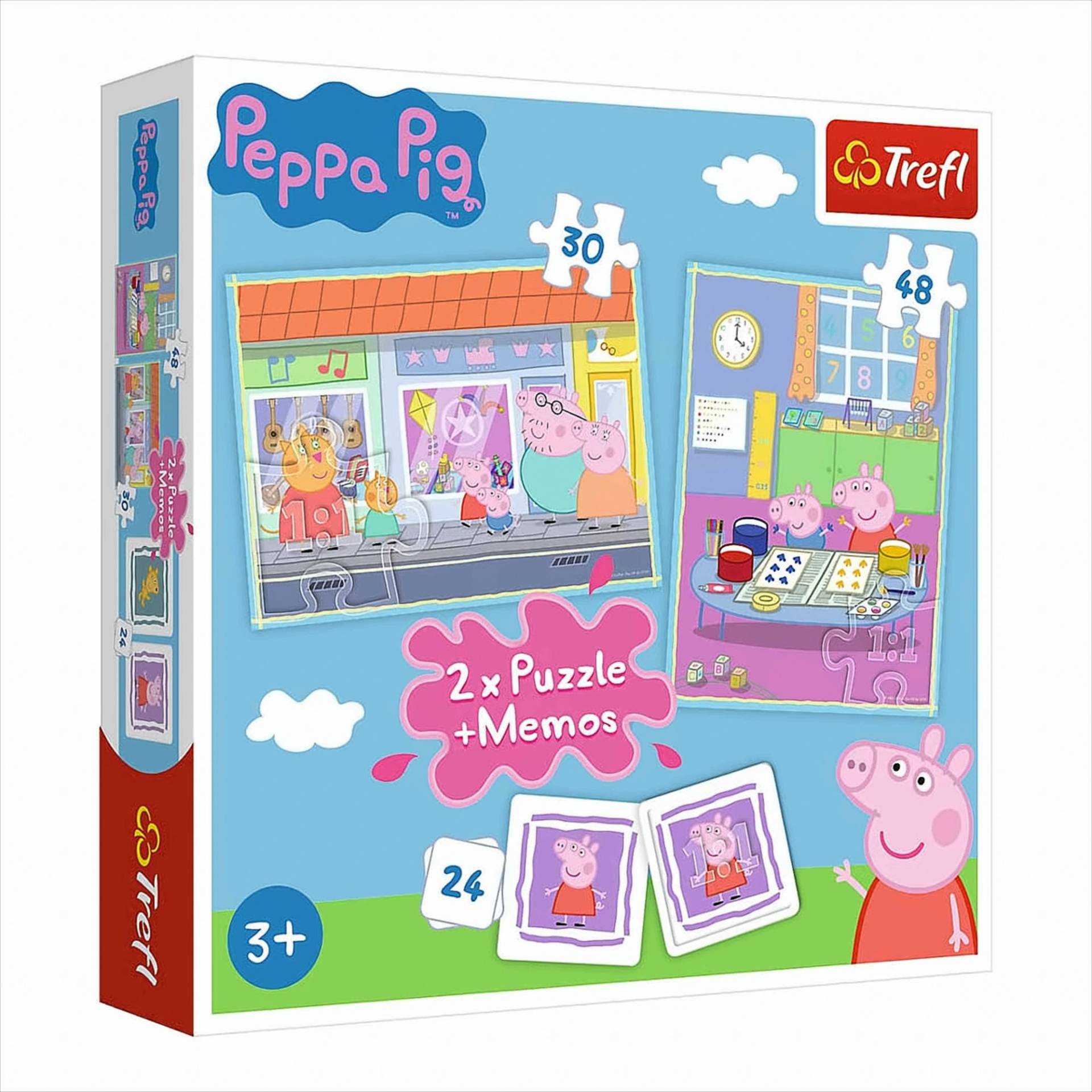2 in 1 - 2 x Puzzle + Memory Peppa Pig von Trefl