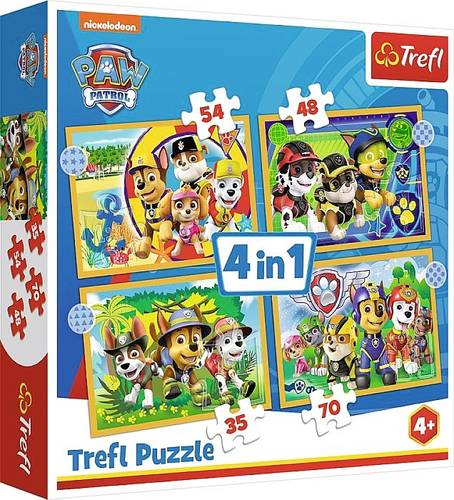 Trefl 4 in 1 Puzzle ? Paw Patrol 35, 48, 54, 70 Teile 34395 von Trefl